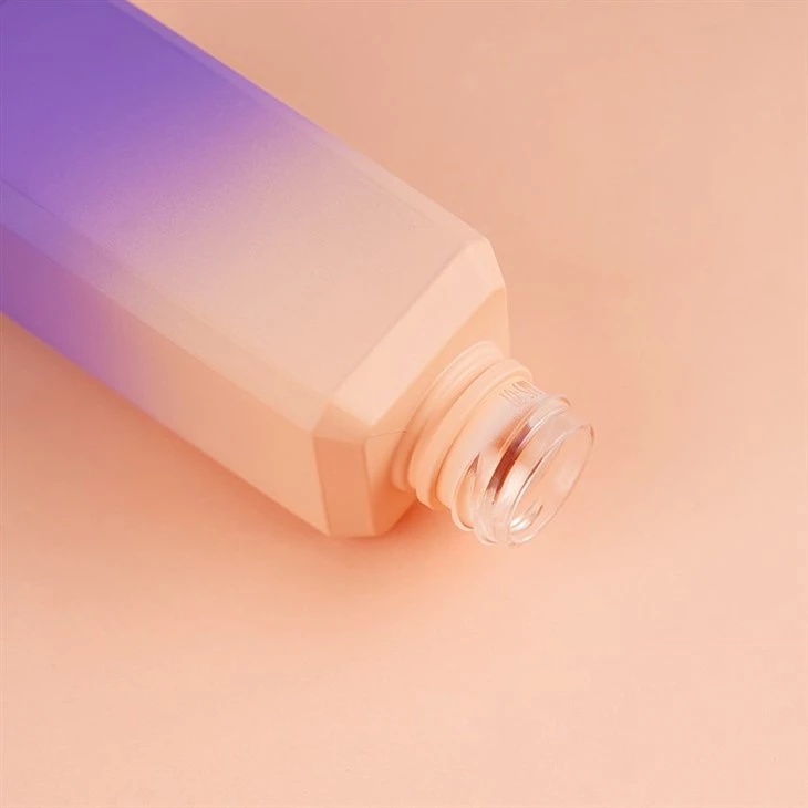 Gradient Color Printing Skincare Container Lotion Liquid Foundation Bottle With Lotion Pump