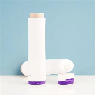 Colur 120ml Tiwb Pecynnu Cosmetig Siambr Ddeuol